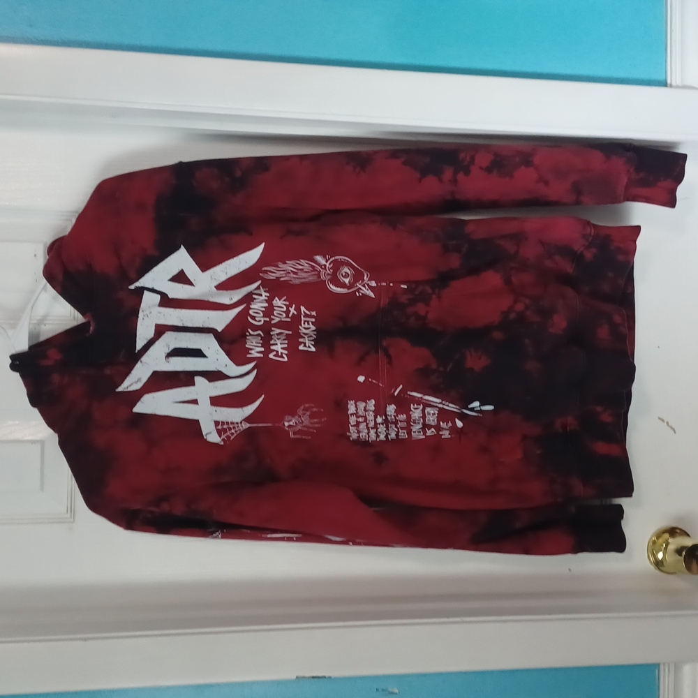 A Day To Remember (ADTR) Hoodie. Red and Black. Tye Dye.